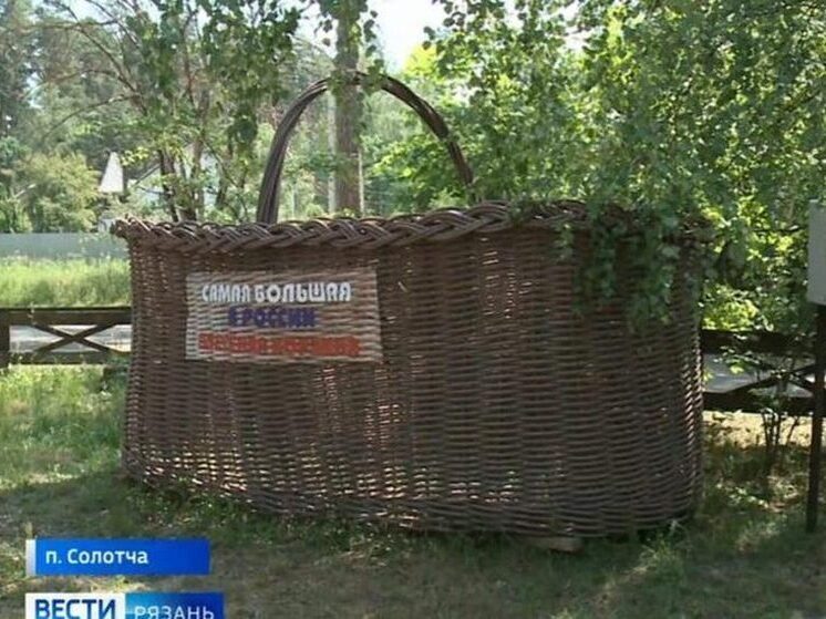 Самую крупную в России корзину из лозы сплели в Рязани