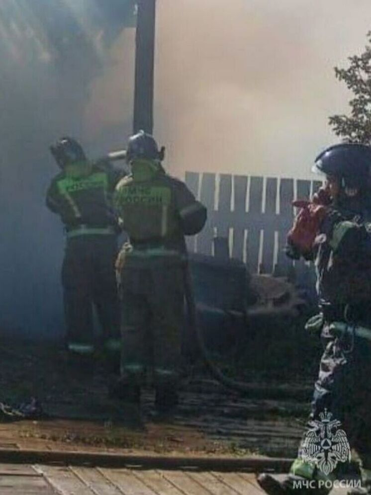 В СНТ под Иркутском горела баня