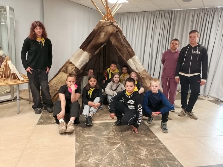 В «домашнем» чуме побывали ученики школы № 5 Нарьян-Мара