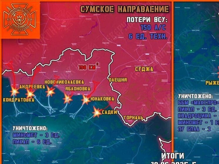 На Тёткинском и Глушковском направлениях уничтожили 8 единиц техники ВСУ