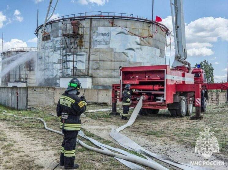 В Волгоградской области огнеборцы потушили условный пожар на ТЭЦ