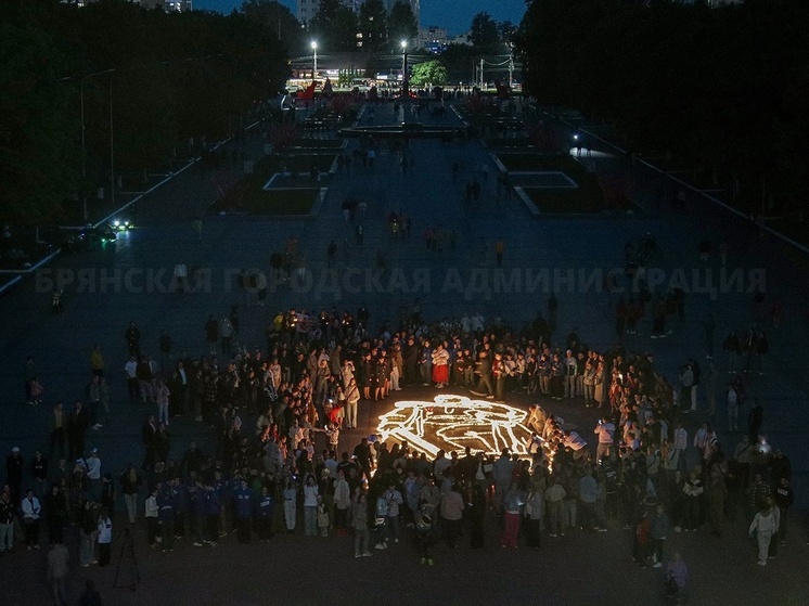 На Кургане Бессмертия в Брянске зажглись «Свеча памяти» и «Огненные картины войны»