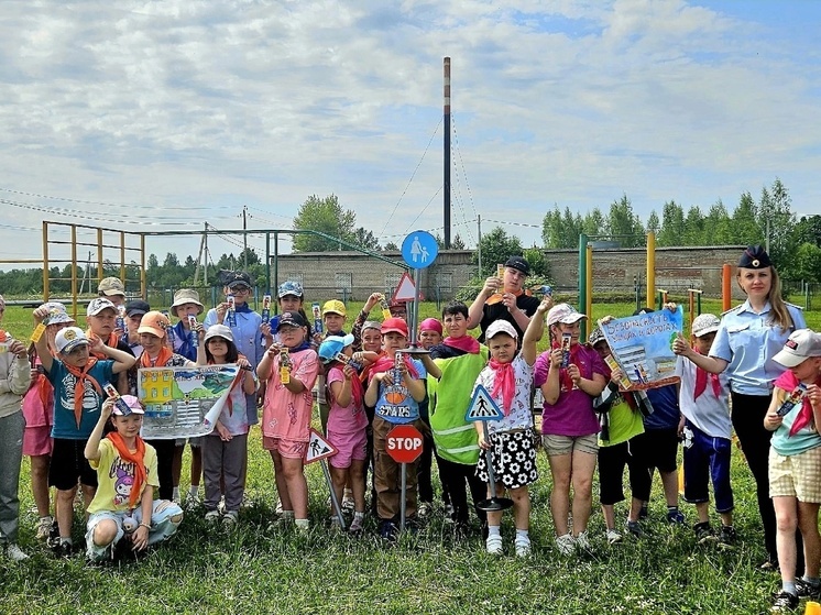 В пришкольный лагерь в Торопце приехали автоинспекторы