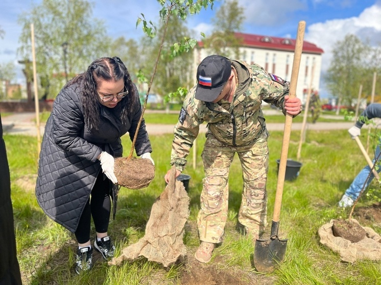 Новые саженцы пополнили «Сад Памяти» в Нарьян-Маре