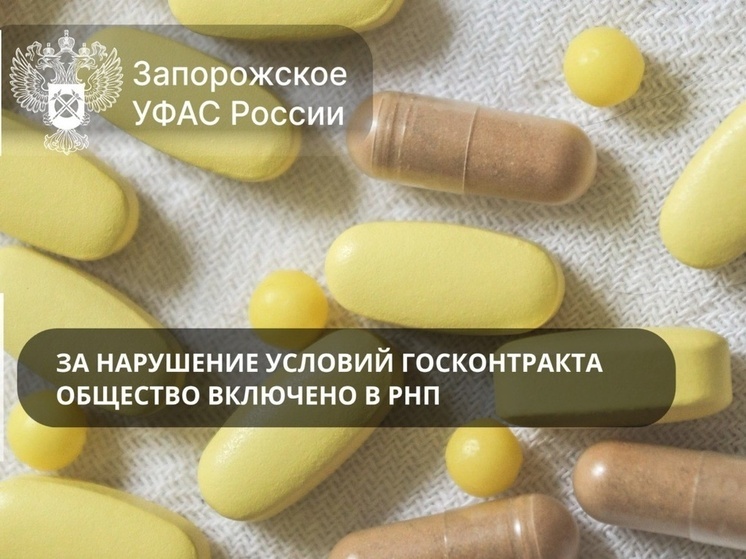 В реестр недобросовестных поставщиков в Запорожье включили компанию за неисполнение госконтракта