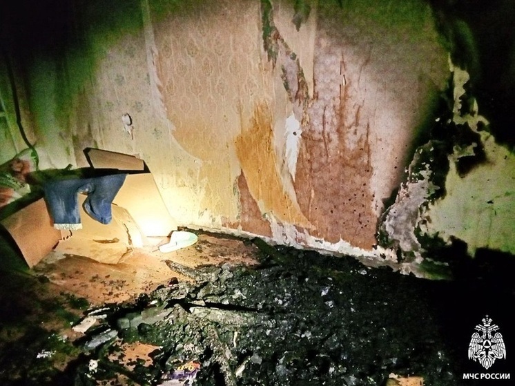 В Руднянском округе в трёхэтажке случился пожар