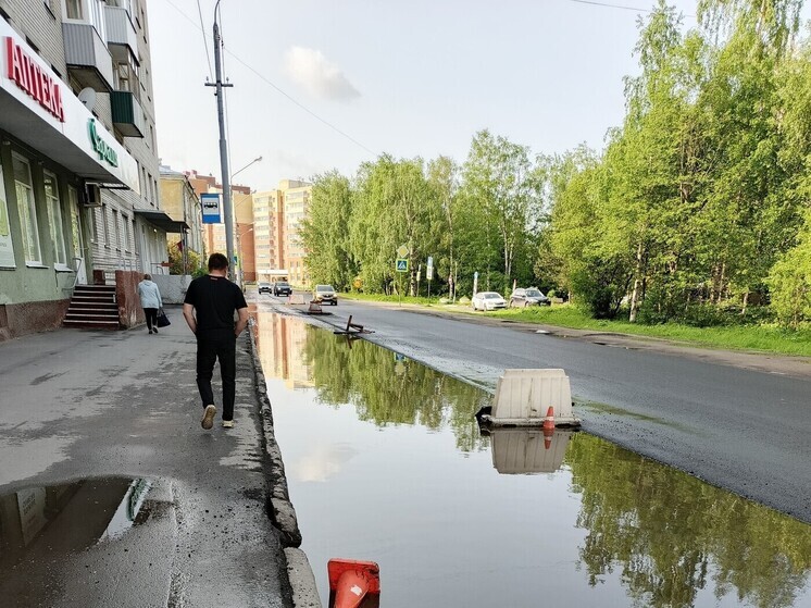 На Никольском проспекте Архангельска восстановят работу ливневой канализации