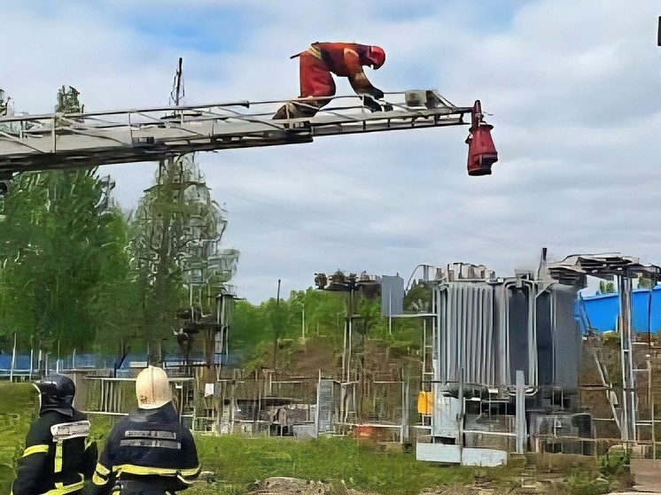 Пожарные потушили условный пожар на Нива ГЭС-1
