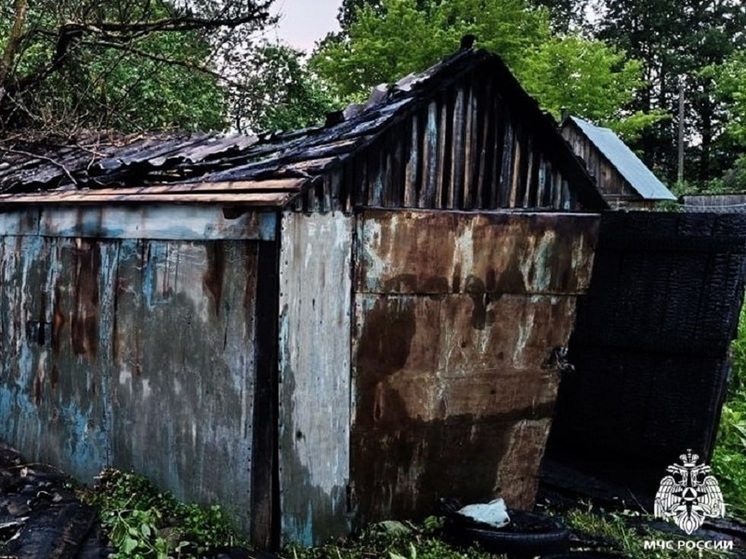 В Починковском округе Смоленской области горел гараж