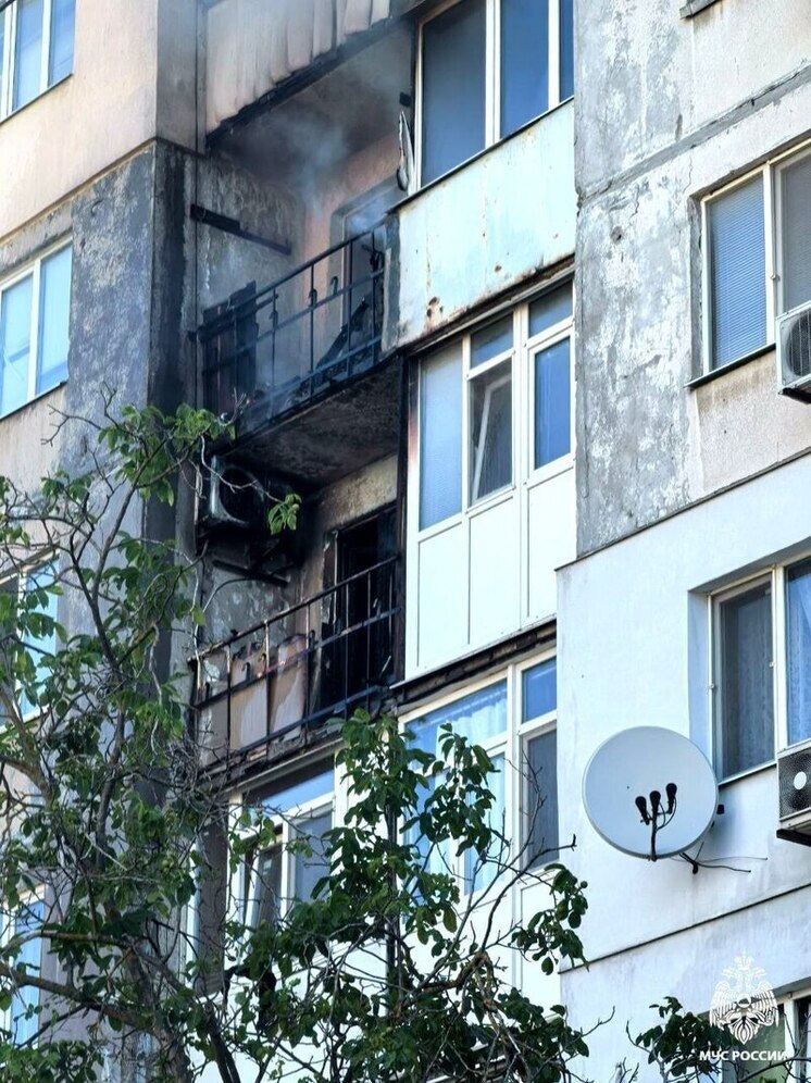 Запорожские спасатели ликвидировали пожар в девятиэтажке Бердянска