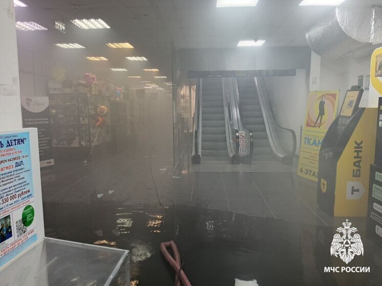 В Уфе пожарные тушат торговый комплекс «Звездный»
