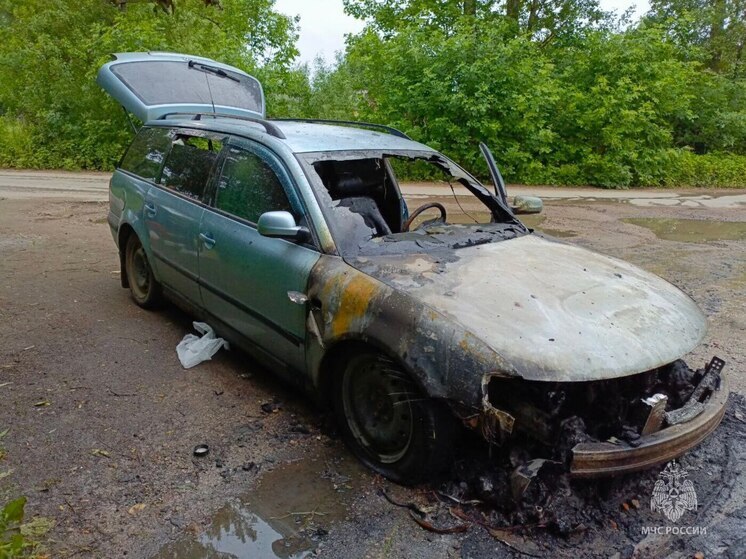 Автомобиль загорелся в Великих Луках