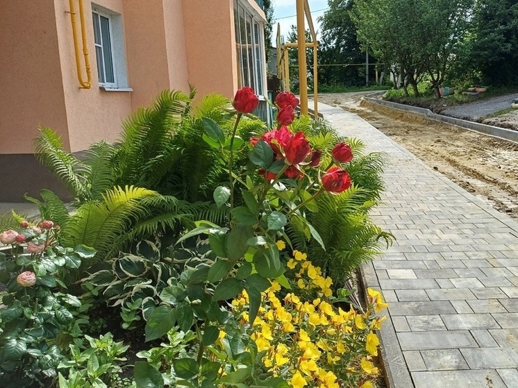 В поселке Хохольский начались работы по благоустройству территории у дома №54 на улице Заводской