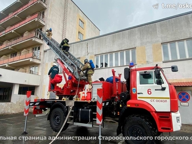 В Старооскольской туберкулезной больнице прошли пожарно-тактические учения