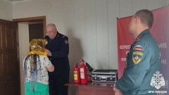 Показали видеофрагмент встречи юных орловчан с инспектором ГПН