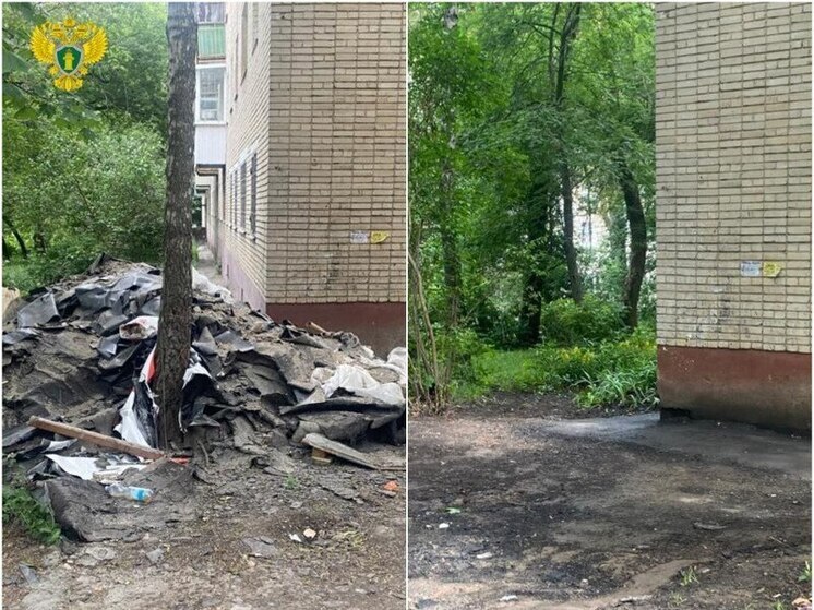 Тульскую «управляйку» заставили убрать свалку в Привокзальном районе