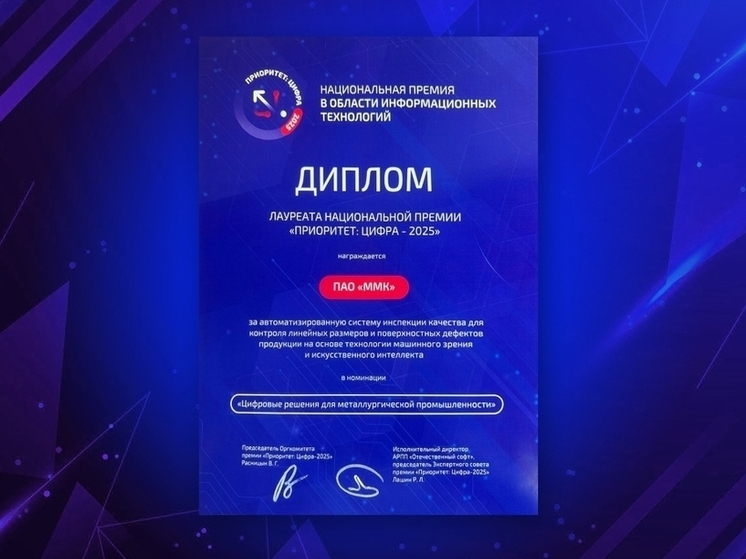 Цифровой проект магнитогорского предприятия признали лучшим в стране