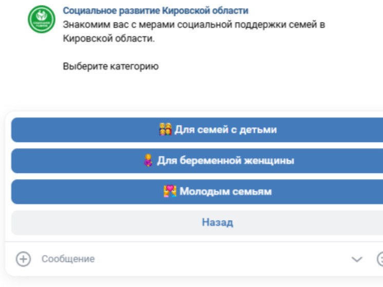 Господдержка в один клик: чат-бот «Мама в теме» запущен в Кировской области