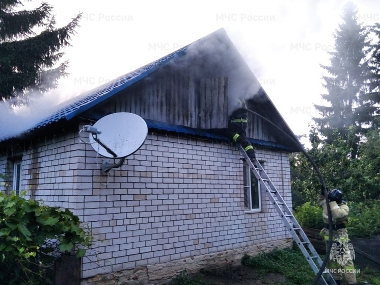 Ливенские пожарные и добровольцы спасли от огня дом, постройки и гараж