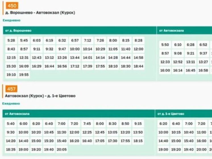 С 1 июля в Курске пустят транспорт до Воршнево и 1-е Цветово
