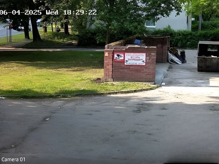 В Калининграде установили видеонаблюдение за контейнерной площадкой на Невского