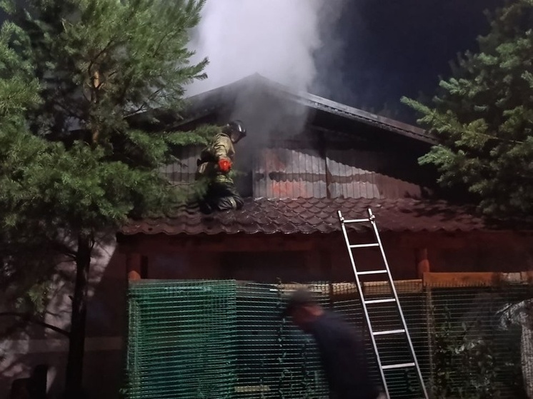 Баня на базе отдыха «Роза Ветров» горела в Самарской области вечером 28 июня