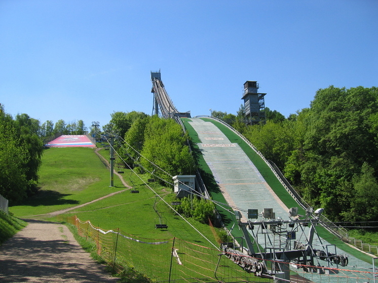 На реконструируемом трамплине на Воробьевых горах возник пожар