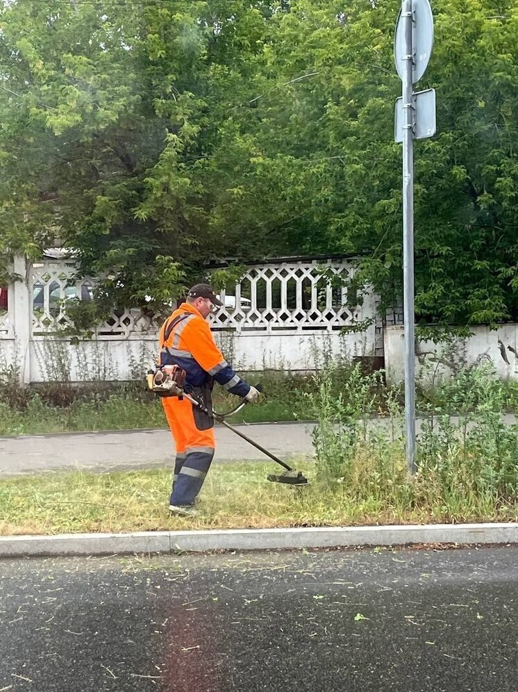 В Иркутске продолжается покос травы и уборка городских территорий