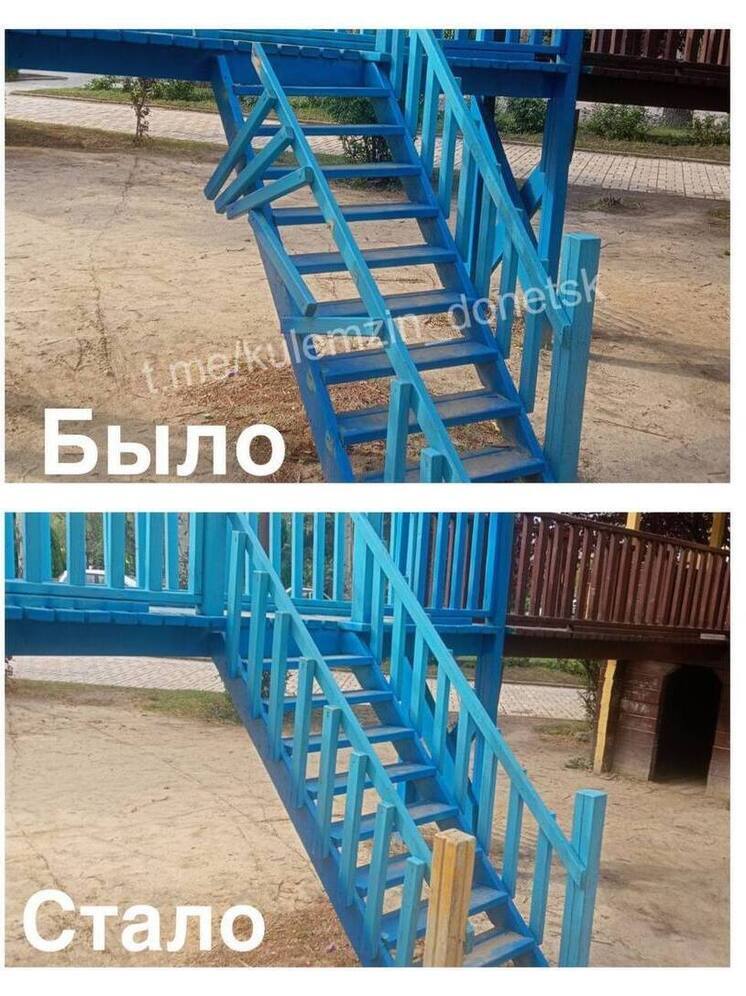 В Донецке отреагировали на жалобы: восстановлена детская площадка на бульваре Пушкина