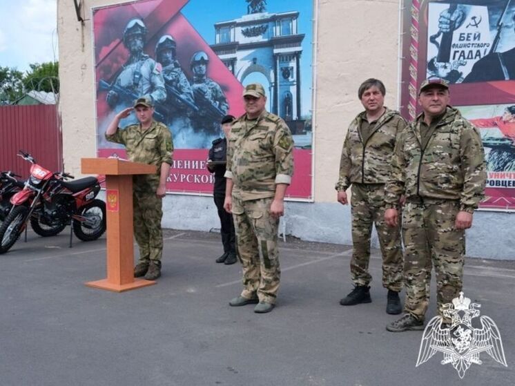 В Курской области спецназовцы Росгвардии получили новые мотоциклы