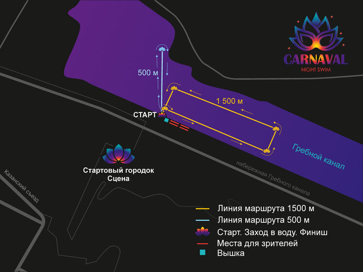 Фестиваль ночного плавания Night Swim Carnaval пройдёт в Нижнем