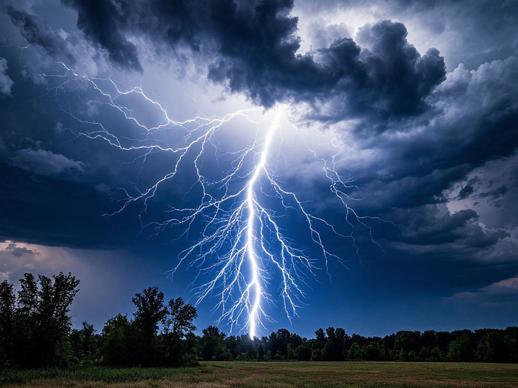 В Новосибирской области разряд молнии ударил в жилой дом