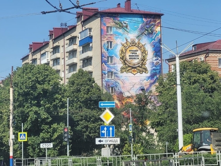 В Армавире появился мурал площадью 260 квадратных метров