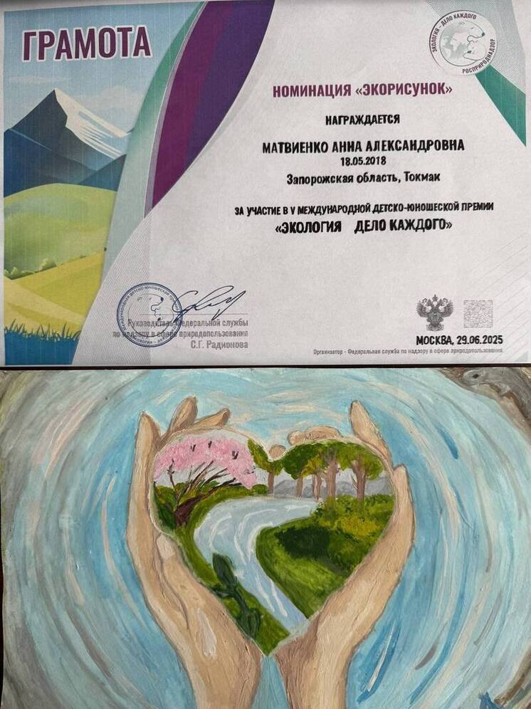 Запорожские юные художницы из Токмака стали лауреатами международной премии «Экология — дело каждого»