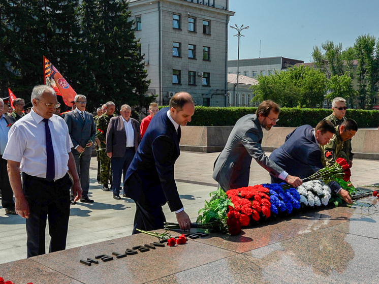 Митинг прошёл в Иркутске в честь Дня ветерана боевых действий