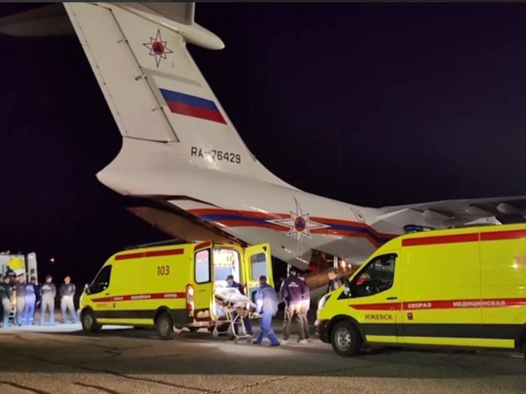 Шестерых пострадавших от атаки БПЛА в Ижевске доставили в Подмосковье