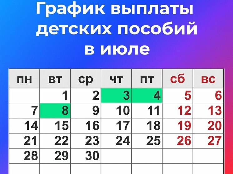 Опубликован график выплат детских пособий в Херсонской области