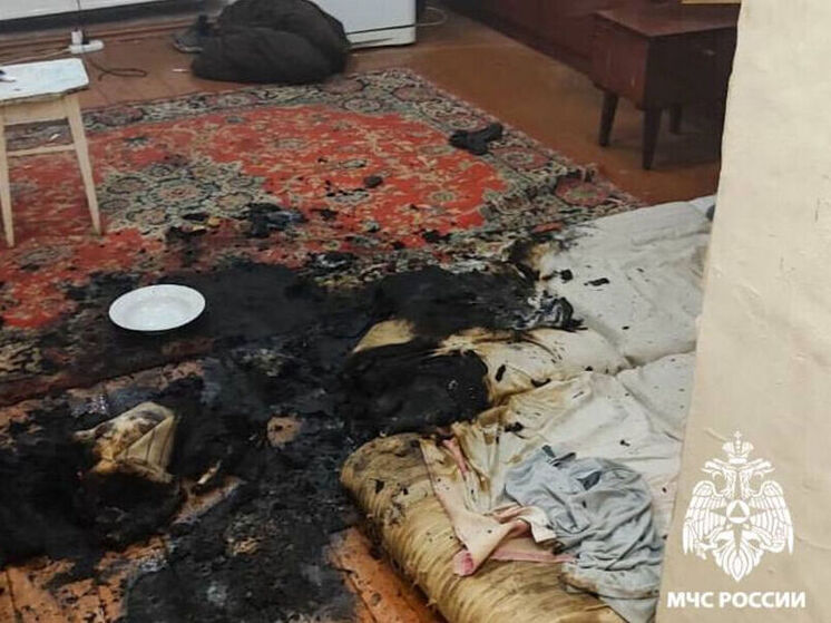 Невнимательность при курении привела к серьезному пожару в Новокузнецке