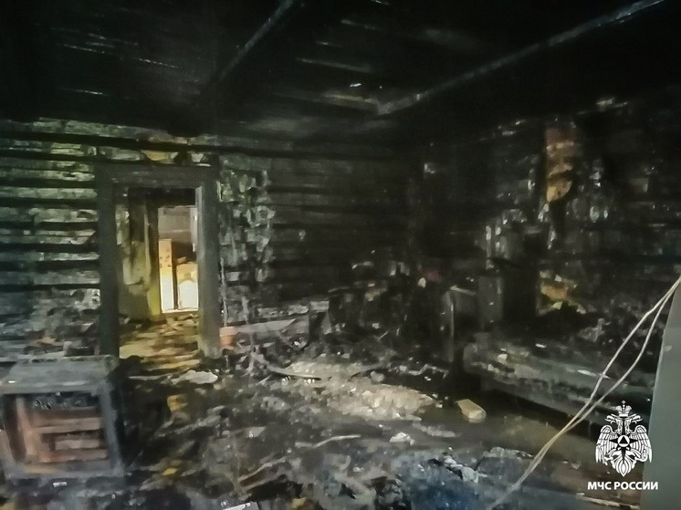 В Смоленской области в Духовщине произошёл пожар в частном доме