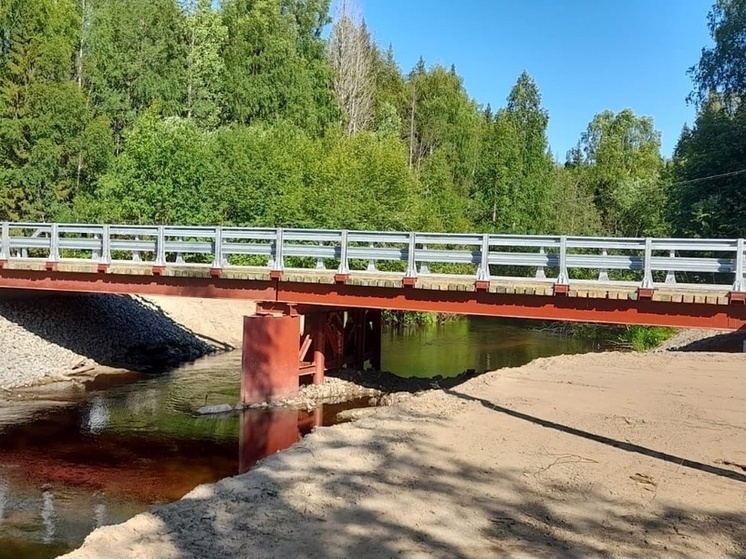 В Пудожском районе запущено движение по обновлённому мосту через реку Рагнукса