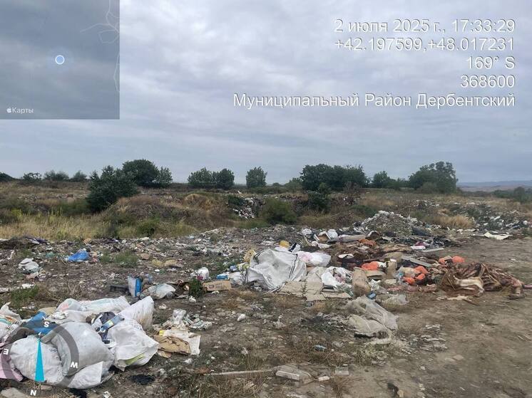 Экологи Дагестана выявили свалку в Дербентском районе