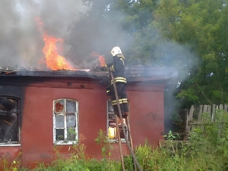 В СНТ «Железнодорожник-2» в Воронеже сгорел дачный дом
