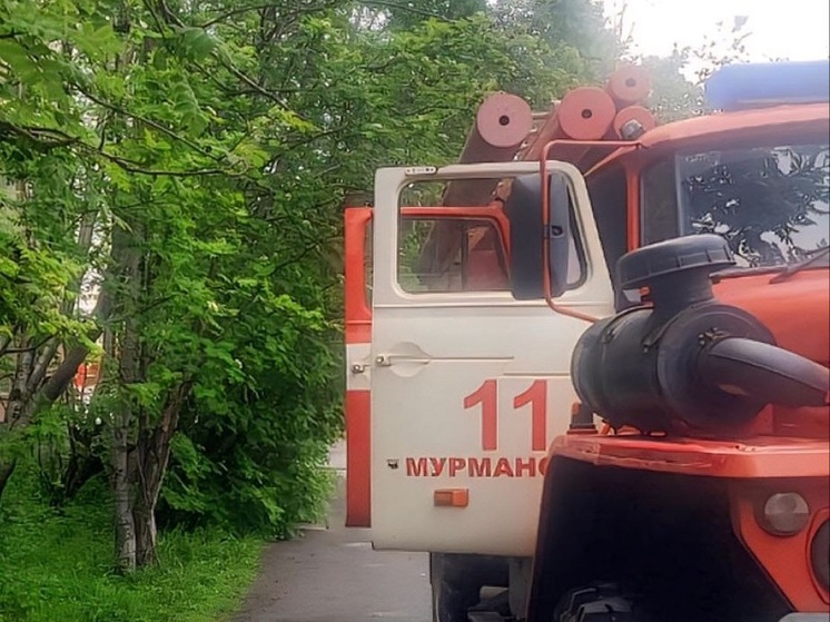 Мурманские пожарные потушили пожар в пятиэтажке на улице Хлобыстова