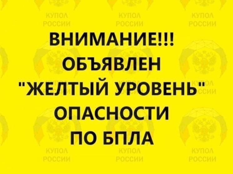 Желтый уровень опасности БПЛА объявили в Ростовской области