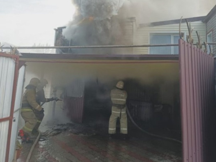 В Обоянском районе сгорел гараж и «Мазда»
