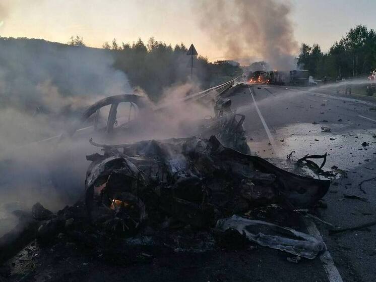 На трассе Саратов-Петровск фура столкнулась с легковушками и унесла жизнь человека