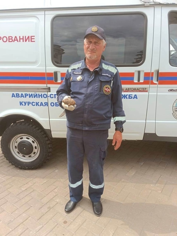 На улице Луначарского в Курске обнаружили осколочную гранату Ф-1