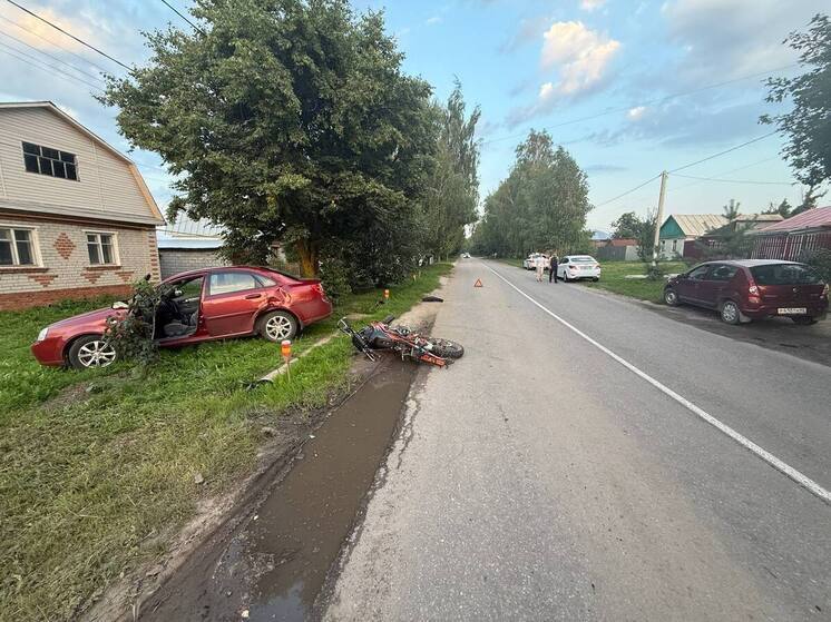 Подросток на мотоцикле попал в ДТП в селе Кораблино под Рязанью