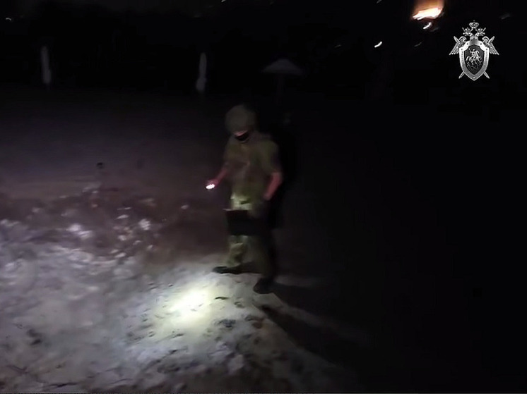 СКР опубликовал видео последствий падения БПЛА на пляж в Курске