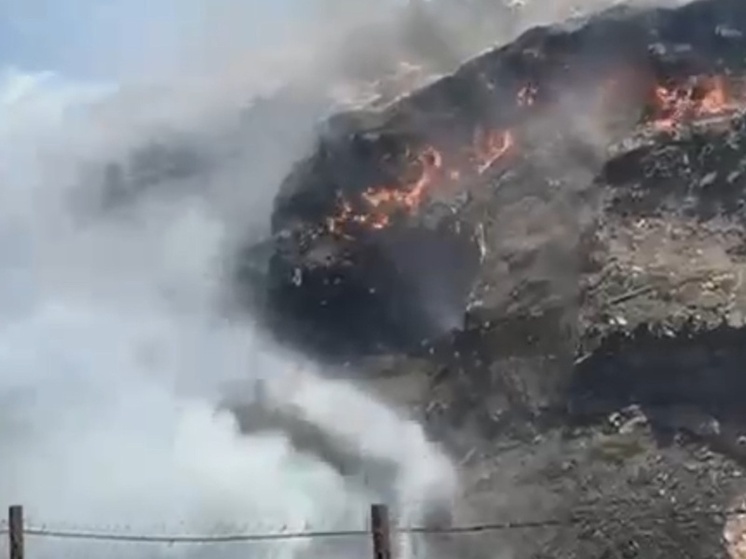Еще один крупный пожар тушат на мусорном полигоне в Ростовской области
